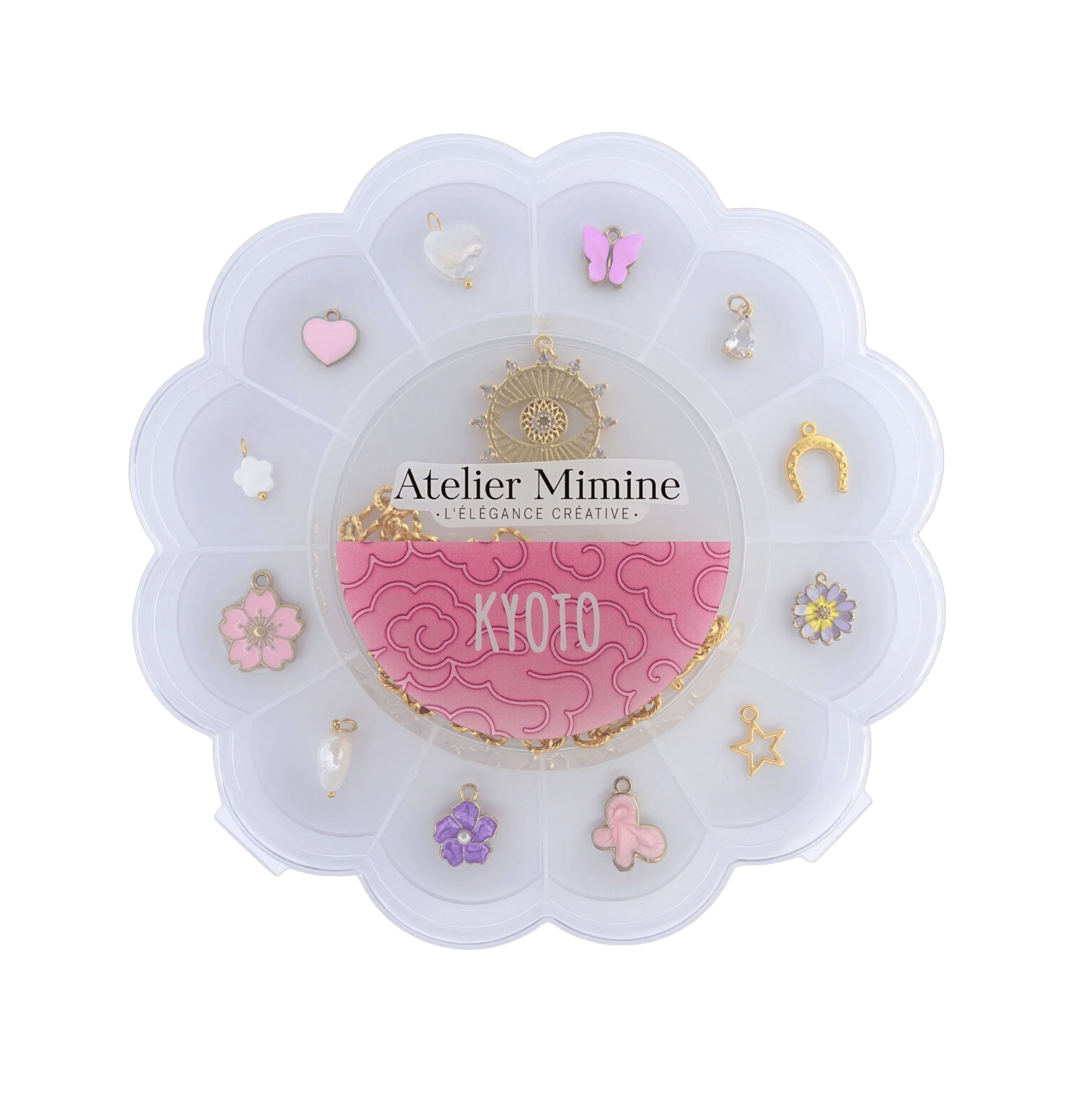Collier DIY Kyoto charms pastel