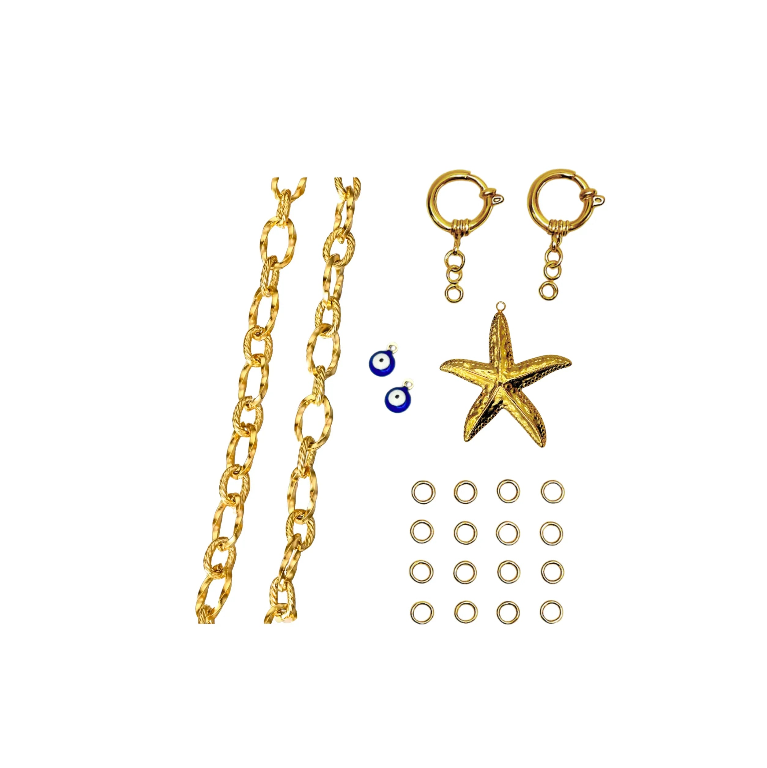 Bracelet Santorin avec charms marins